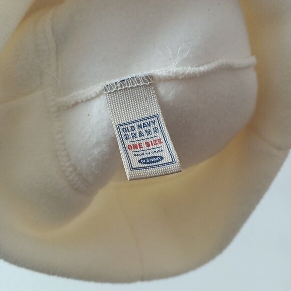 OLD NAVY Fleece Beanie Ski Skull Cap Ivory One Size Knit Outdoor Fall Winter - Picture 8 of 10